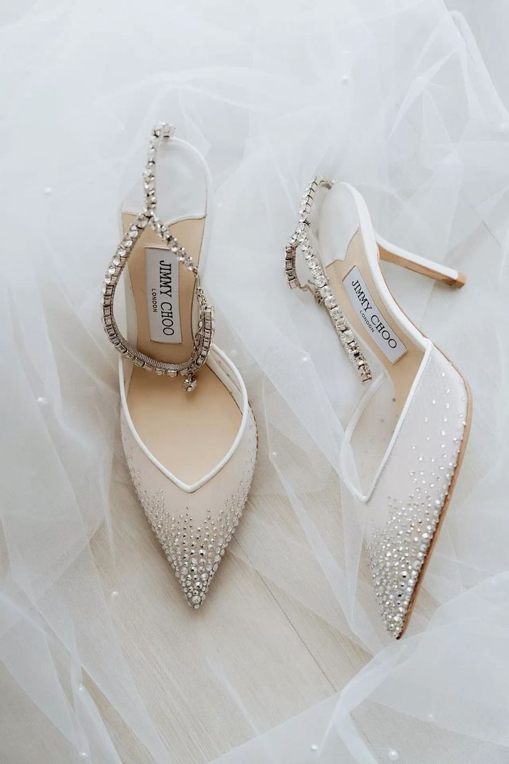 Crystal-Embellished Mesh Pointed Slingbacks